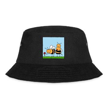BIENE HUMMEL LOVE LOVE - Bucket Hat - black - Front - Lela (165cm)