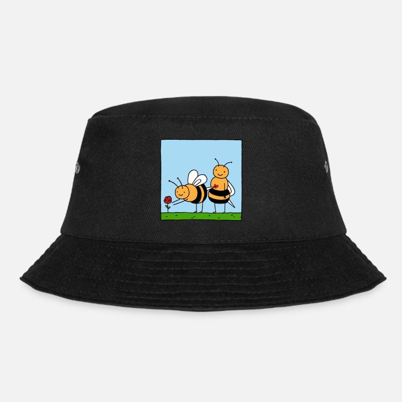 BIENE HUMMEL LIEBE VERLIEBT - Bucket Hat - Schwarz