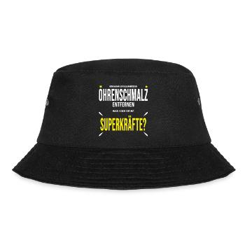 Ohrenarzt hören Ohren Ohr Geschenk lustig - Bucket Hat - Schwarz - Vorne - Lela (165cm)