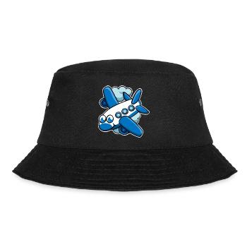 Flugzeug - Bucket Hat - Schwarz - Vorne - Lela (165cm)