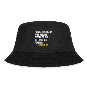 Swim Bike Run Triathlon Triathlet Leichtathletik Lustig - Bucket Hat - Schwarz - Vorne - Lela (165cm)