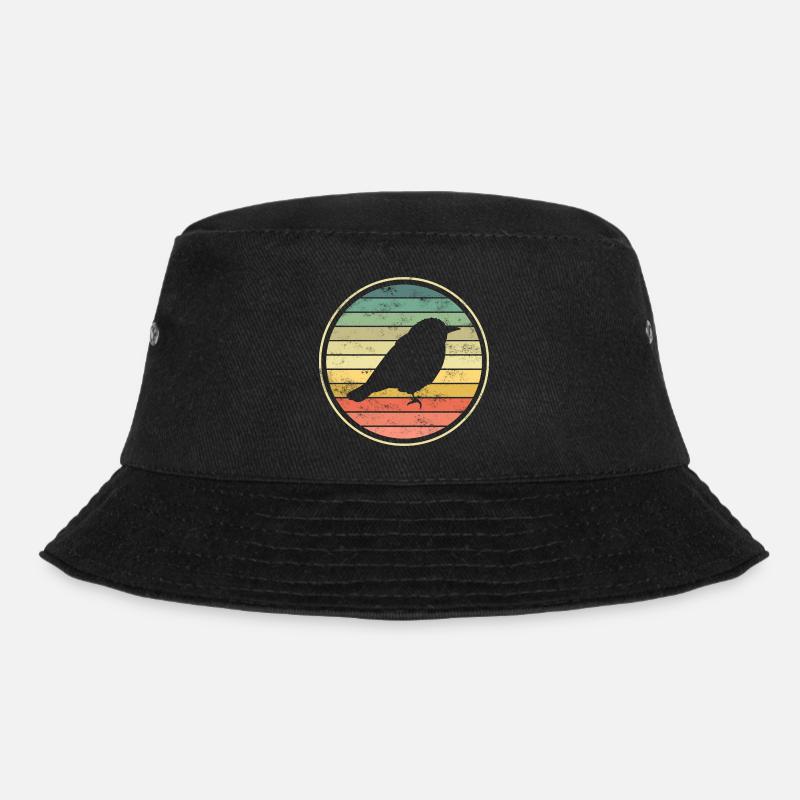 Vogel Vögel - Bucket Hat - Schwarz