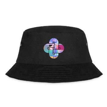Prismatisches Kreuzmosaik - Bucket Hat - Schwarz - Vorne - Lela (165cm)