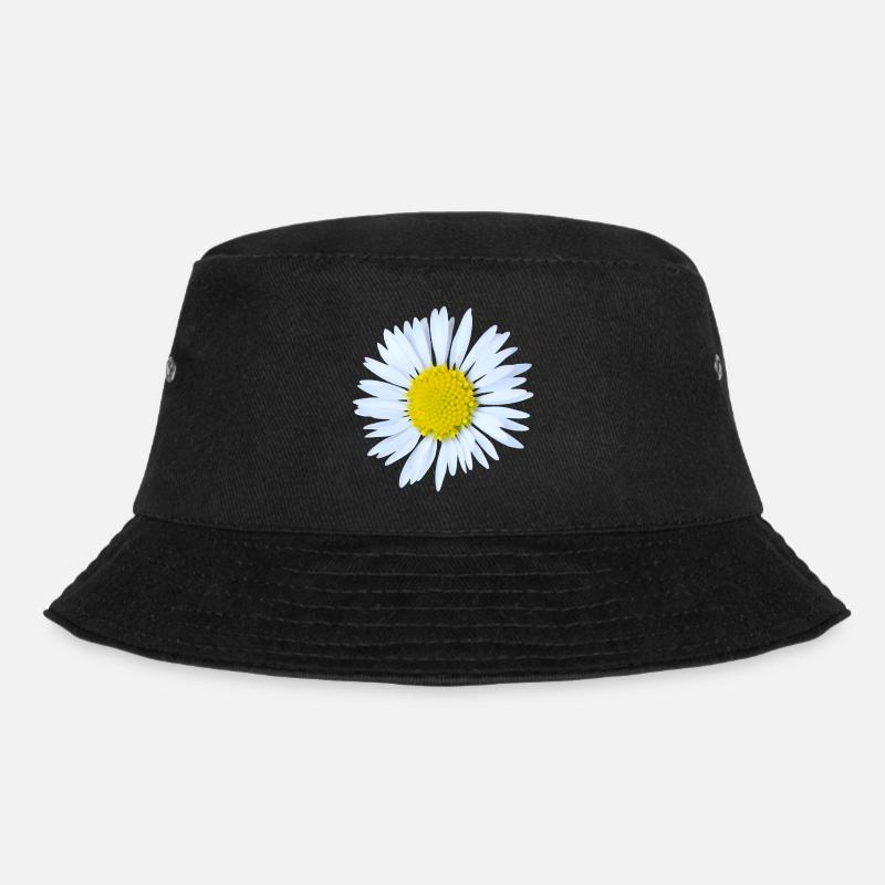 Gänseblümchen - Bucket Hat - Schwarz