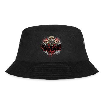 Betze Kaiserslautern Totenköpfe Lautre - Bucket Hat - Schwarz - Vorne - Lela (165cm)