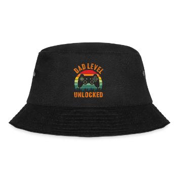 Dad level unlocked retro t shirt papa - Bucket Hat - Schwarz - Vorne - Lela (165cm)