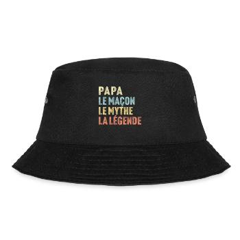 Papa le maçon le mythe la légende - Bob - noir - Devant - Lela (165cm)