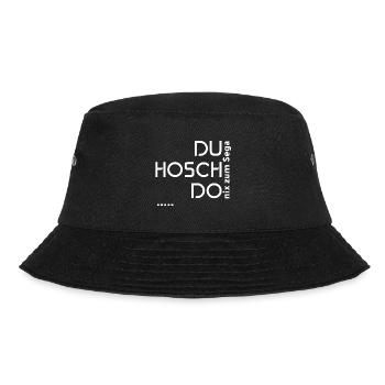 Lustiger Spruch im Vorarlberger Dialekt Geschenk - Bucket Hat - Schwarz - Vorne - Lela (165cm)