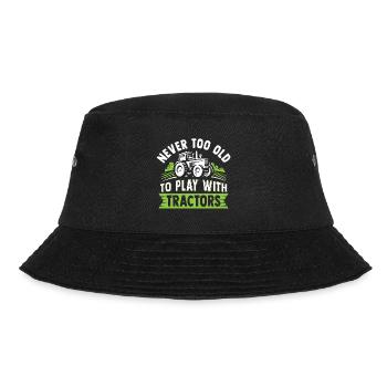 Nie zu alt, um mit Traktoren zu spielen - Bucket Hat - Schwarz - Vorne - Lela (165cm)
