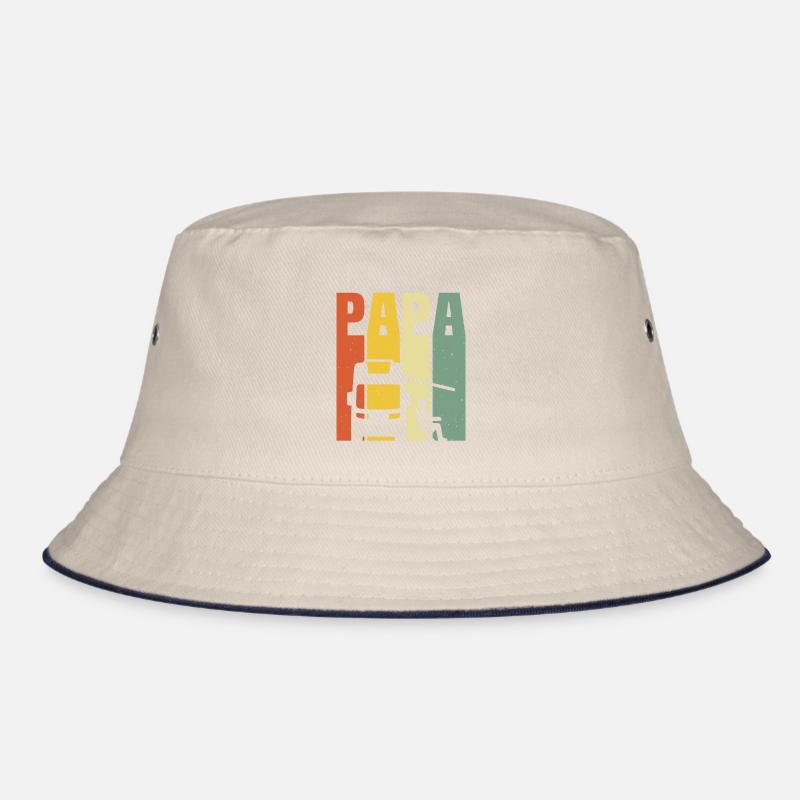 retro camping car dad gift dad motorhome Bucket Hat