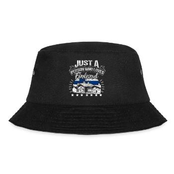 Finnland Finnin Polarkreis Geschenk - Bucket Hat - Schwarz - Vorne - Lela (165cm)