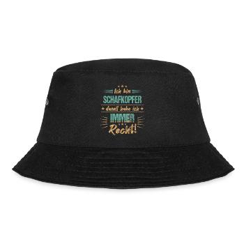 Schafkopfen Schafkopf Kartenspiel Spruch - Bucket Hat - Schwarz - Vorne - Lela (165cm)