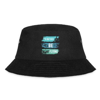 Id Rather Be Flying Funny Airplane Pilot - Bucket Hat - black - Front - Lela (165cm)
