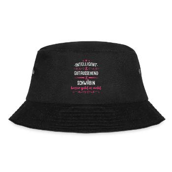 Schwaben Schwabe Schwaben Oberschwaben - Bucket Hat - Schwarz - Vorne - Lela (165cm)