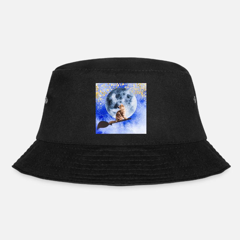 Cat wizard - Bucket Hat - Schwarz