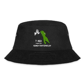 T Rex kann sich keinen runterholen - Bucket Hat - Schwarz - Vorne - Lela (165cm)