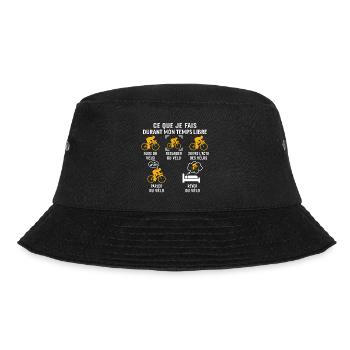 faire du vélo cycliste t-shirt humour cyclisme - Bob - noir - Devant - Lela (165cm)