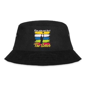 Volleyballer Spruch Volleyball Spieler - Bucket Hat - Schwarz - Vorne - Lela (165cm)