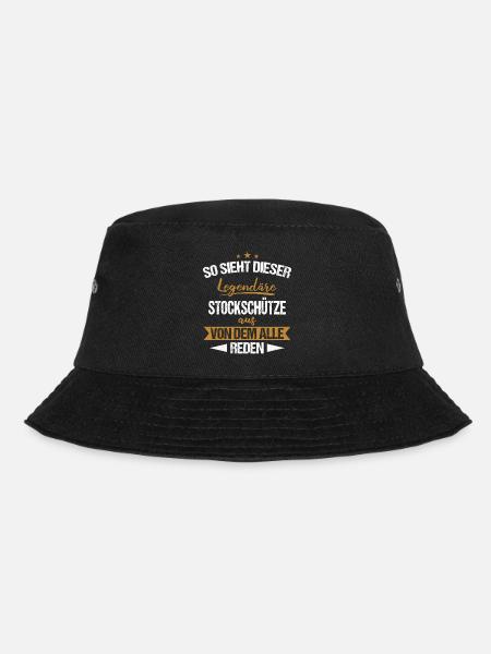Stockschießen Eisstockschießen Eisstock Spruch - Bucket Hat - Schwarz
