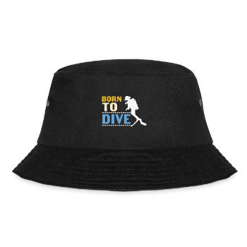 Scuba Diving Quote Scuba Diving Born To Dive - Bucket Hat - black - Front - Lela (165cm)