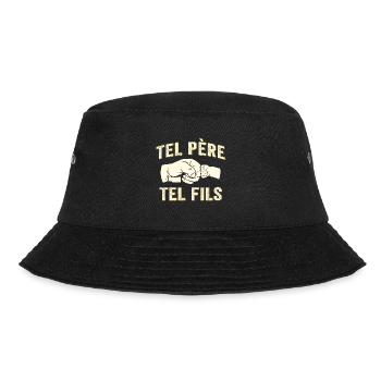 Tel père tel fils cadeau papa et fils - Bob - noir - Devant - Lela (165cm)