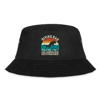Dad Taucher T-Shirt Tauchen - Bucket Hat - Schwarz - Vorne - Lela (165cm)