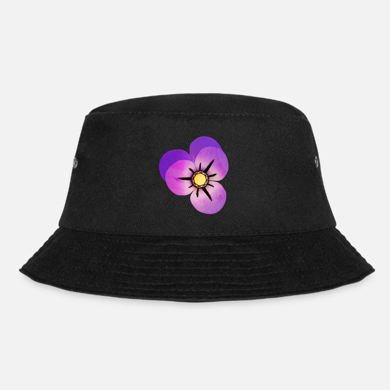 Magic Violet Petals - Bucket Hat - black