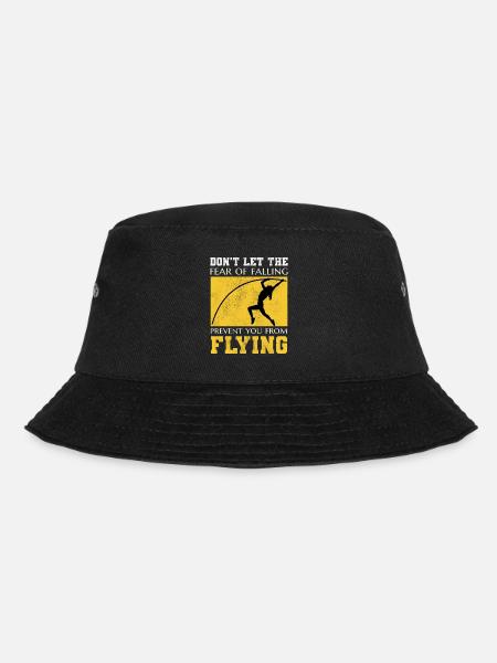 Pole Vault Vaulting Jumping High Jump Athletics - Bucket Hat - black