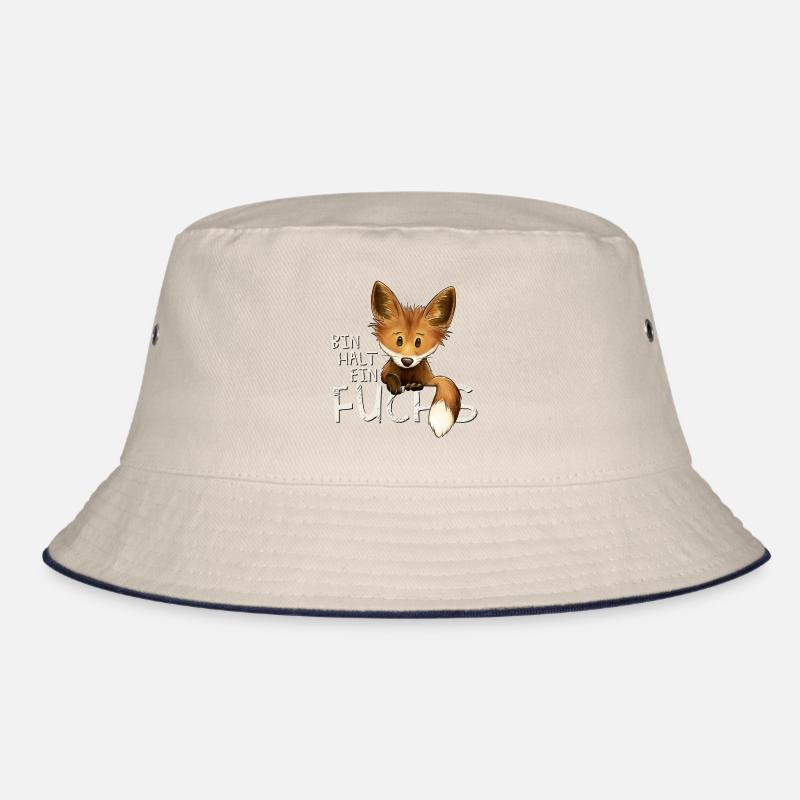 Bin halt ein Fuchs verwegen lustiges Statement Bucket Hat