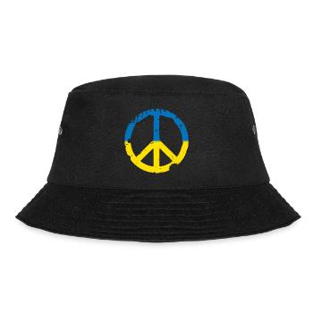 PEACE UKRAINE - STOP WAR - FREE - Bucket Hat - black - Front - Lela (165cm)