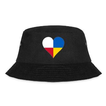 Ukraine Poland two flag one heart - Bucket Hat - black - Front - Lela (165cm)