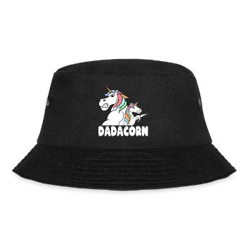 Unicorn Magic Dad Grandfather Relative Dadacorn - Bucket Hat - Schwarz - Vorne - Lela (165cm)