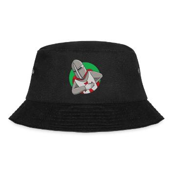 Freundlicher Ritter - Bucket Hat - Schwarz - Vorne - Lela (165cm)