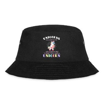 Magic Fairy Tale Colorful Myth Collection Unicorn - Bucket Hat - Schwarz - Vorne - Lela (165cm)