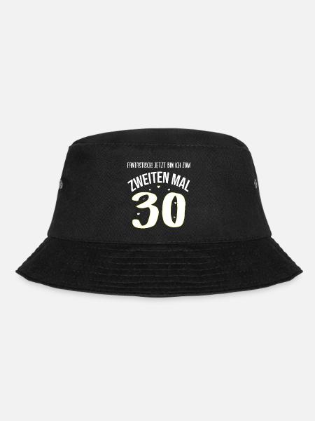Geburtstag 60 Jahre Frau 2. mal 30 Geschenk - Bucket Hat - Schwarz