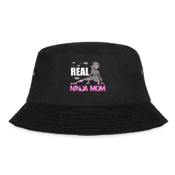 Real Ninja Mom Karate Martial Arts Fencer Ninja - Bucket Hat - Schwarz - Vorne - Lela (165cm)