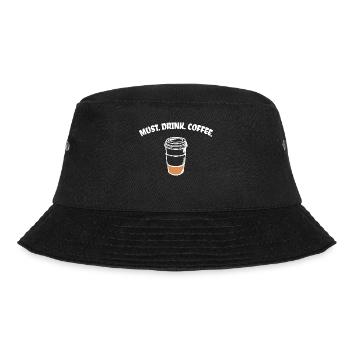 Caffeine Coffee Lovers Coffee Drink Statement - Bucket Hat - black - Front - Lela (165cm)