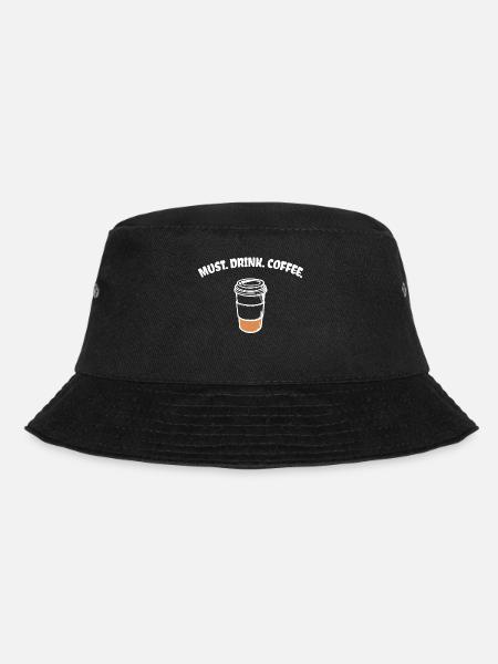 Caffeine Coffee Lovers Coffee Drink Statement - Bucket Hat - black