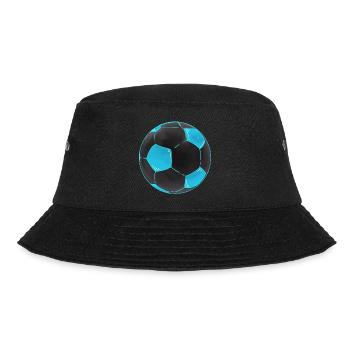 Football Black Blue Cool Football Sticker - Bucket Hat - black - Front - Lela (165cm)