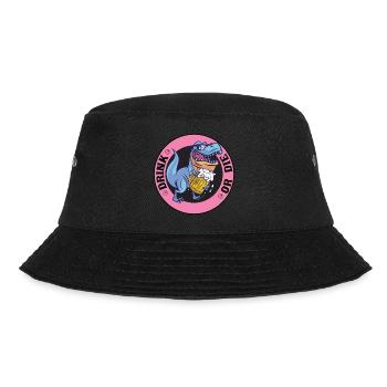 T-Rex Sauf Club - Saufen Bier Trinken - Lustiges - Bucket Hat - Schwarz - Vorne - Lela (165cm)