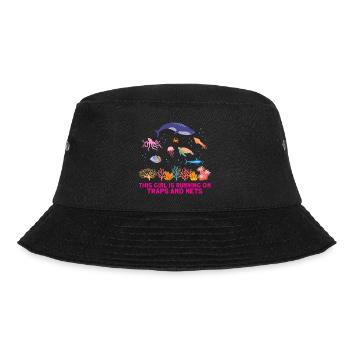 Girl Net Boat Marine Biologist Biology Ocean - Bucket Hat - black - Front - Lela (165cm)