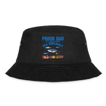 Proud Papa Ichthyologist Marine Biologist Ocean Sea - Bucket Hat - black - Front - Lela (165cm)