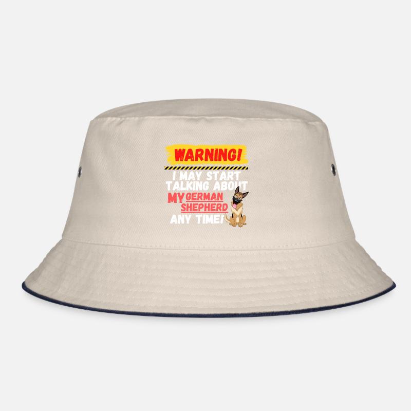 Warning German Shepherd Bucket Hat