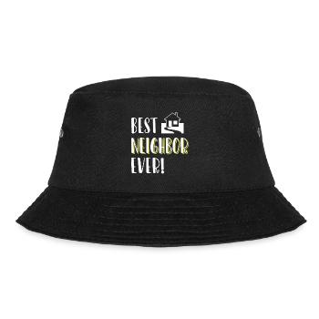 Nachbar Freunde Wohnung Gute Nachbarn - Bucket Hat - Schwarz - Vorne - Lela (165cm)