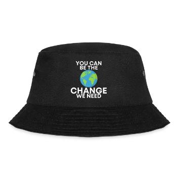 you can be the change - Bucket Hat - black - Front - Lela (165cm)