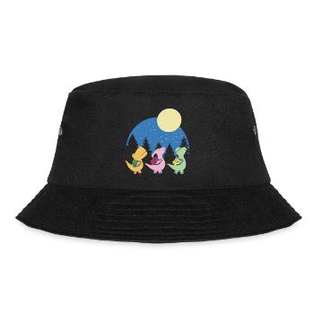 Dinosaurier in die Schule gehen Dinosaurier in die - Bucket Hat - Schwarz - Vorne - Lela (165cm)