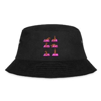 Yoga Life Is Better With Horses Design Horsing - Bucket Hat - black - Front - Lela (165cm)