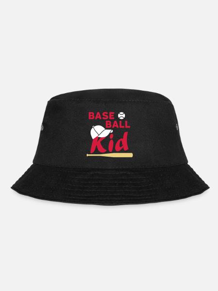 Enfant de baseball (balle de jeu, casquette, batte de baseball) - Bob - noir