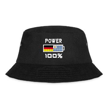 Deutschland und Uruguay Power 100% - Bucket Hat - Schwarz - Vorne - Lela (165cm)