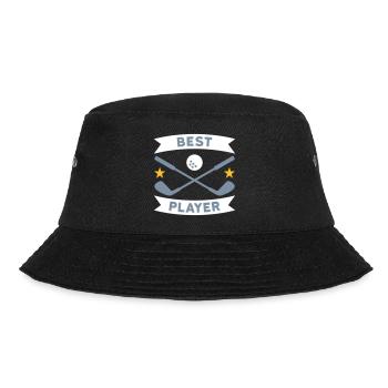 Best golf player (banners, stars, golf clubs) - Bucket Hat - black - Front - Lela (165cm)